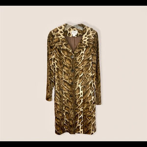 CHARLES GRAY Animal Print Glamorous Long Coat Long Small Fits A Medium